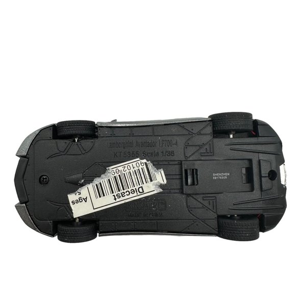 Kinsmart Lamborghini Aventador LP 700-4 Model Car Silver 1/36 Scale KT5355 - Picture 11 of 12